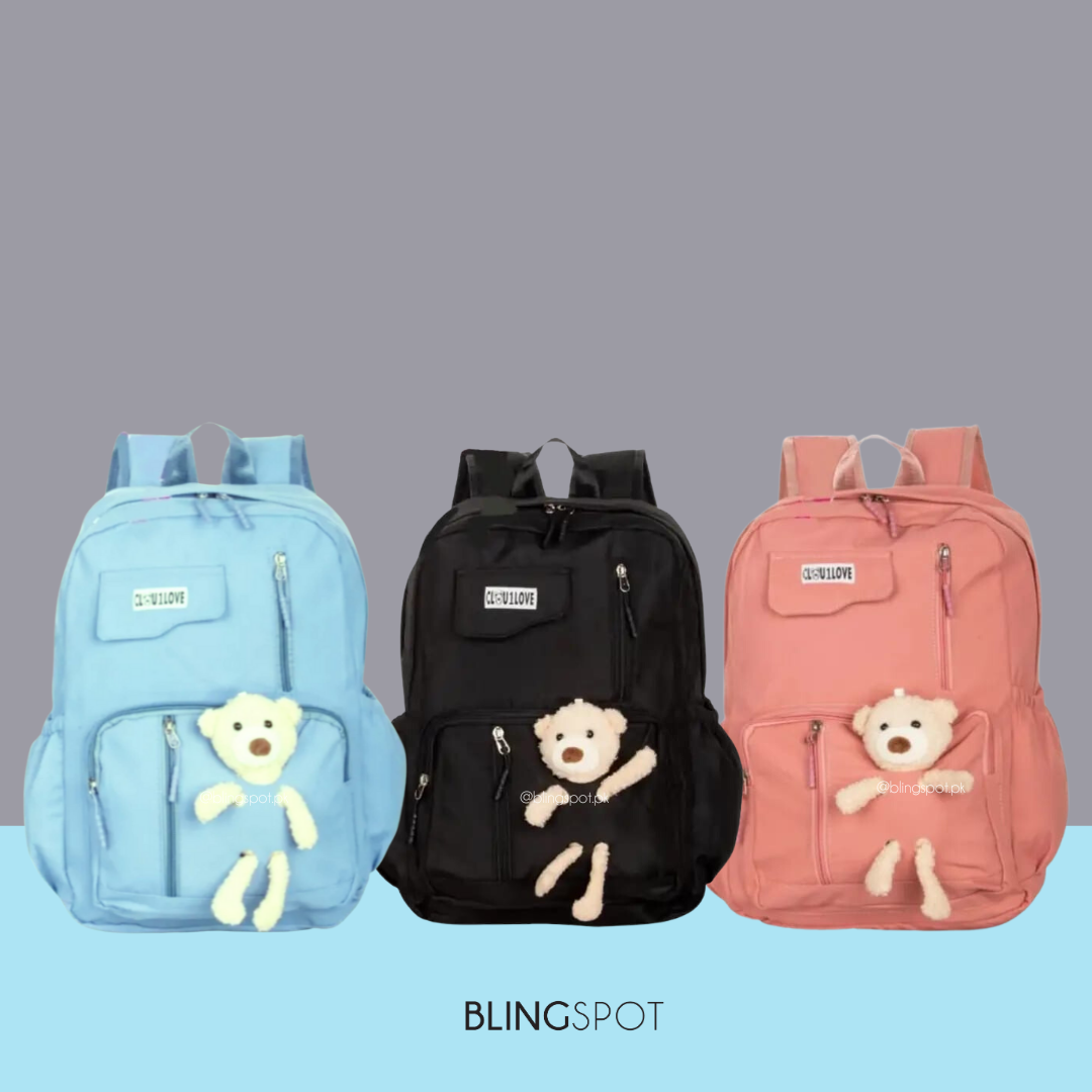 Cute Bear Light Blue - Backpack