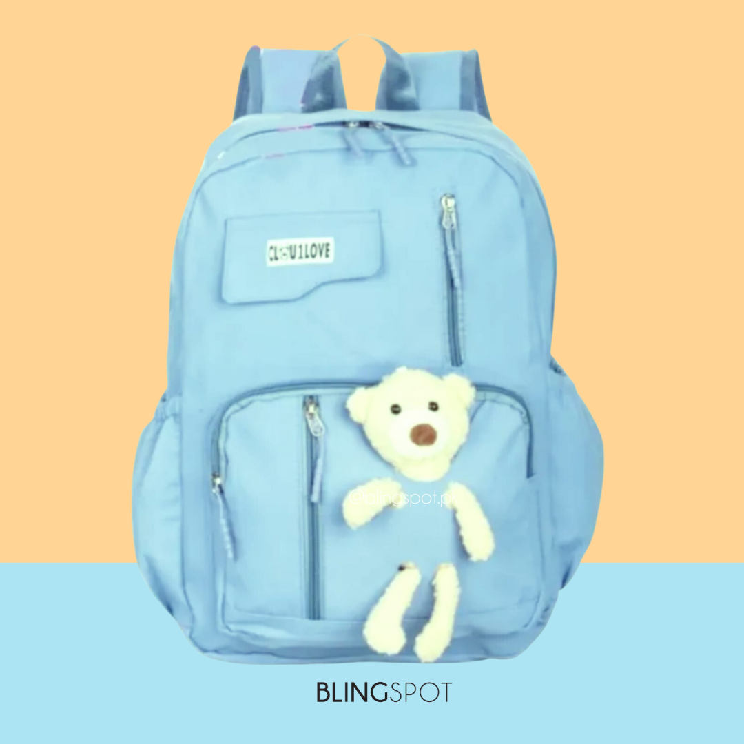 Cute Bear Light Blue - Backpack