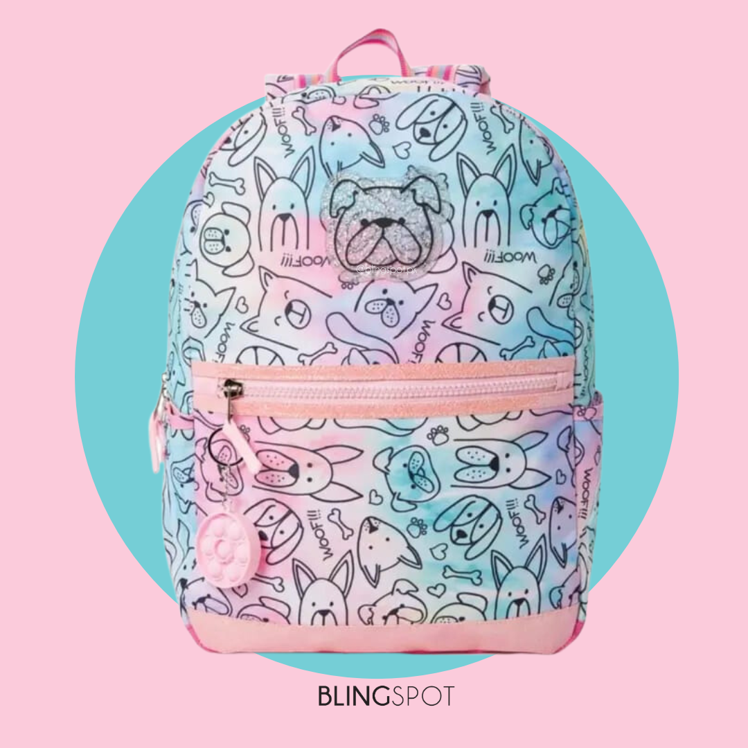Cute Dog Backpack 2in 1 Laptop Bag School Bag The Blingspot Studio