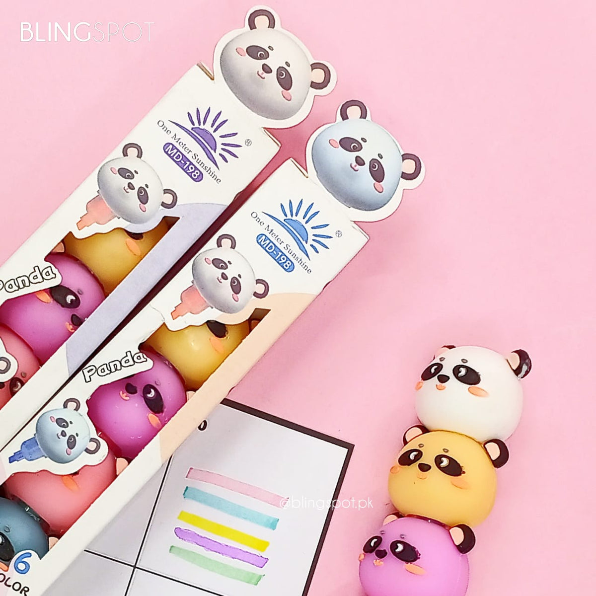 Cute Panda - Highlighter Set Of 5