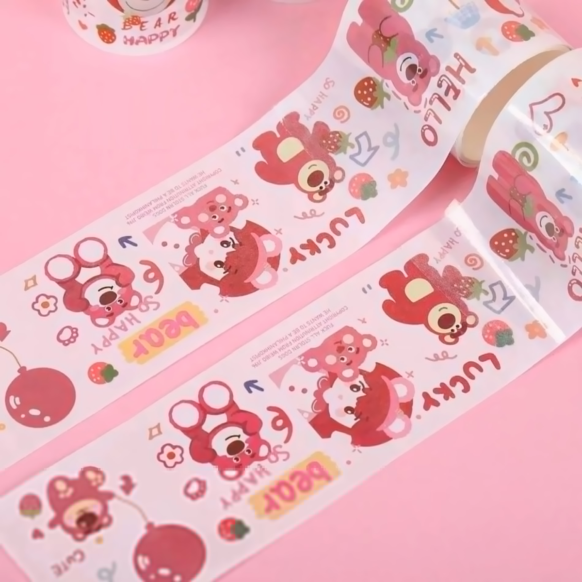 Lotso Strawberry Bear - Washi Tape