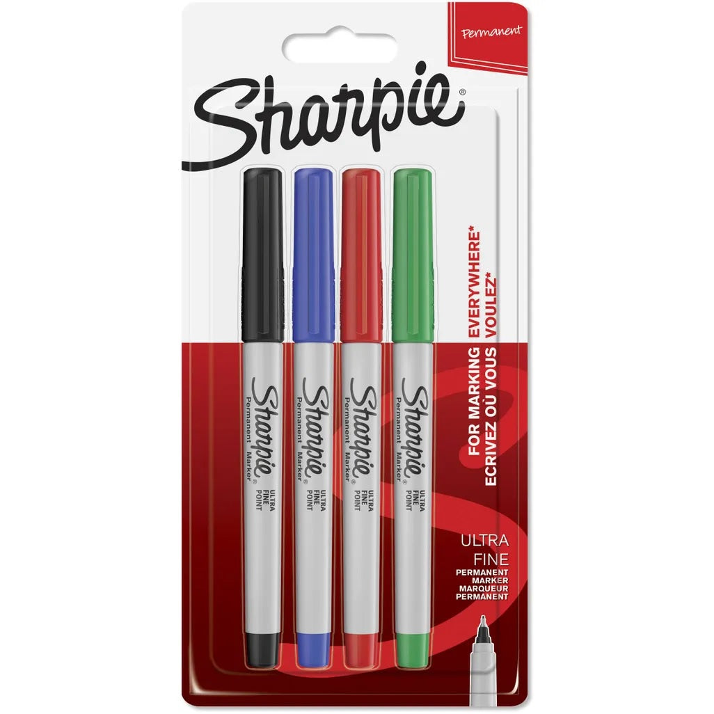 Sharpie Blister Pack of 4 Colors Ultra Fine Markers