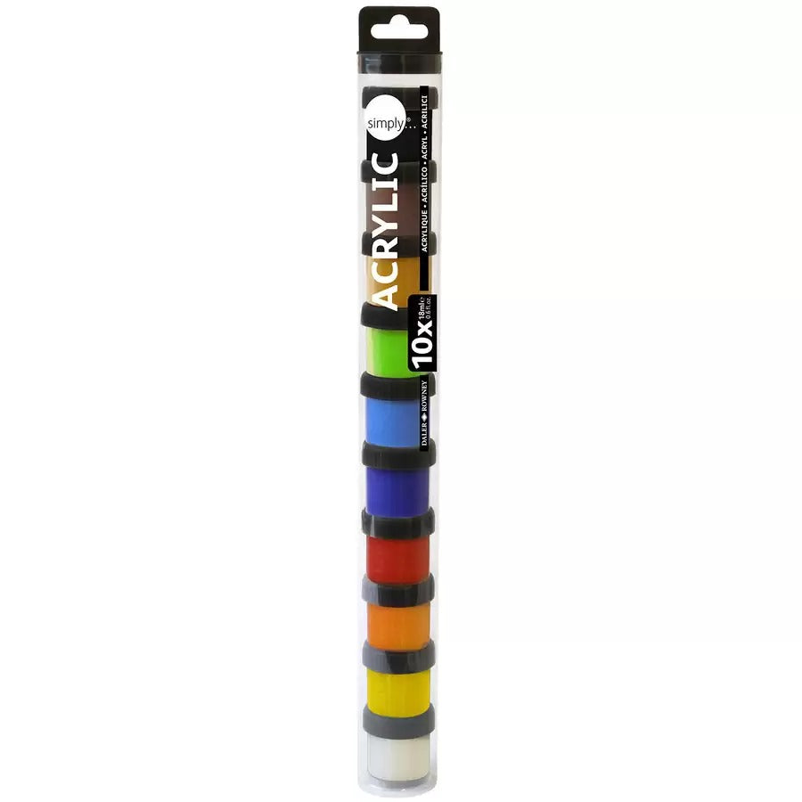 Daler Rowney - Simply Acrylic color set 10x18ml