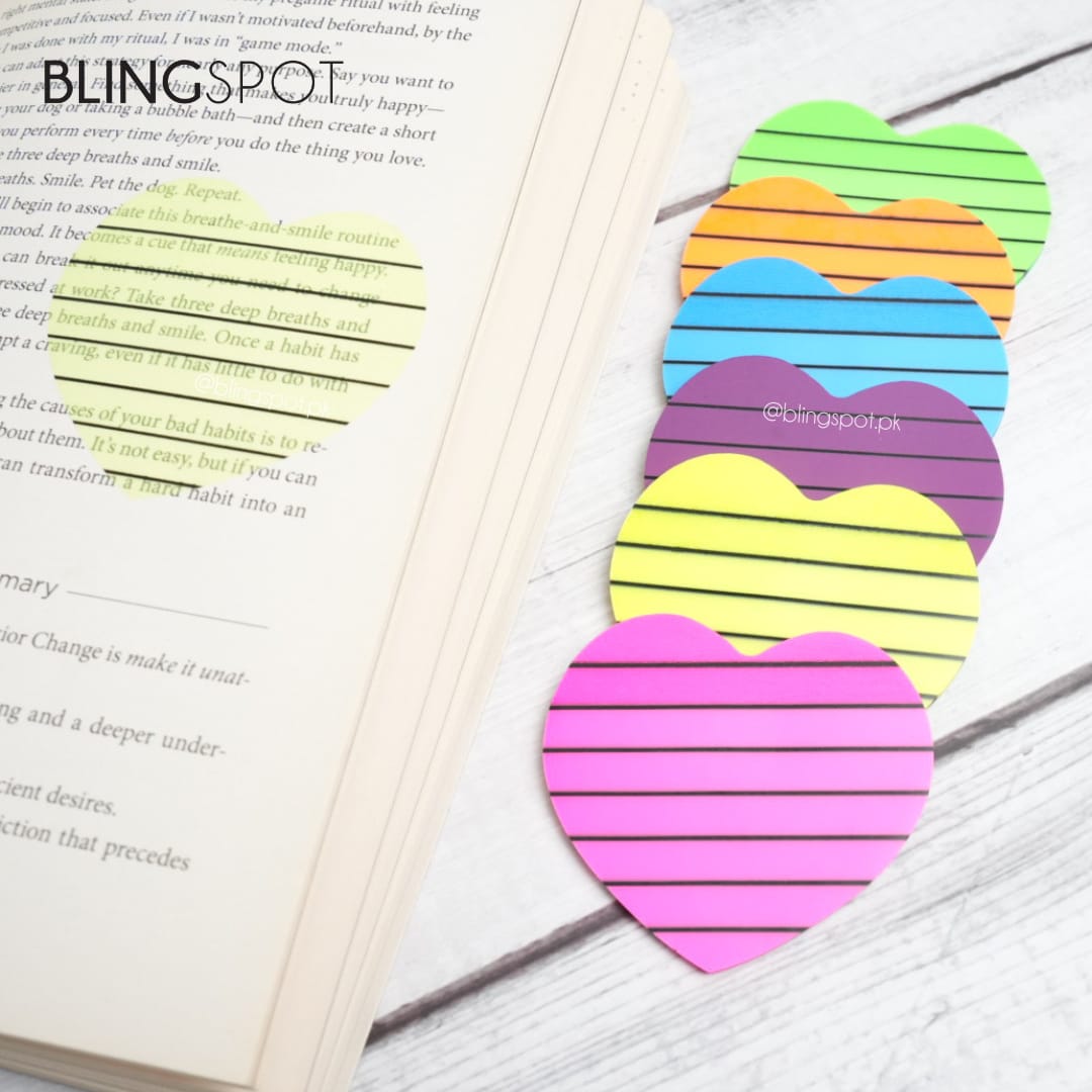 Heart Lined Translucent - Transparent Sticky Note