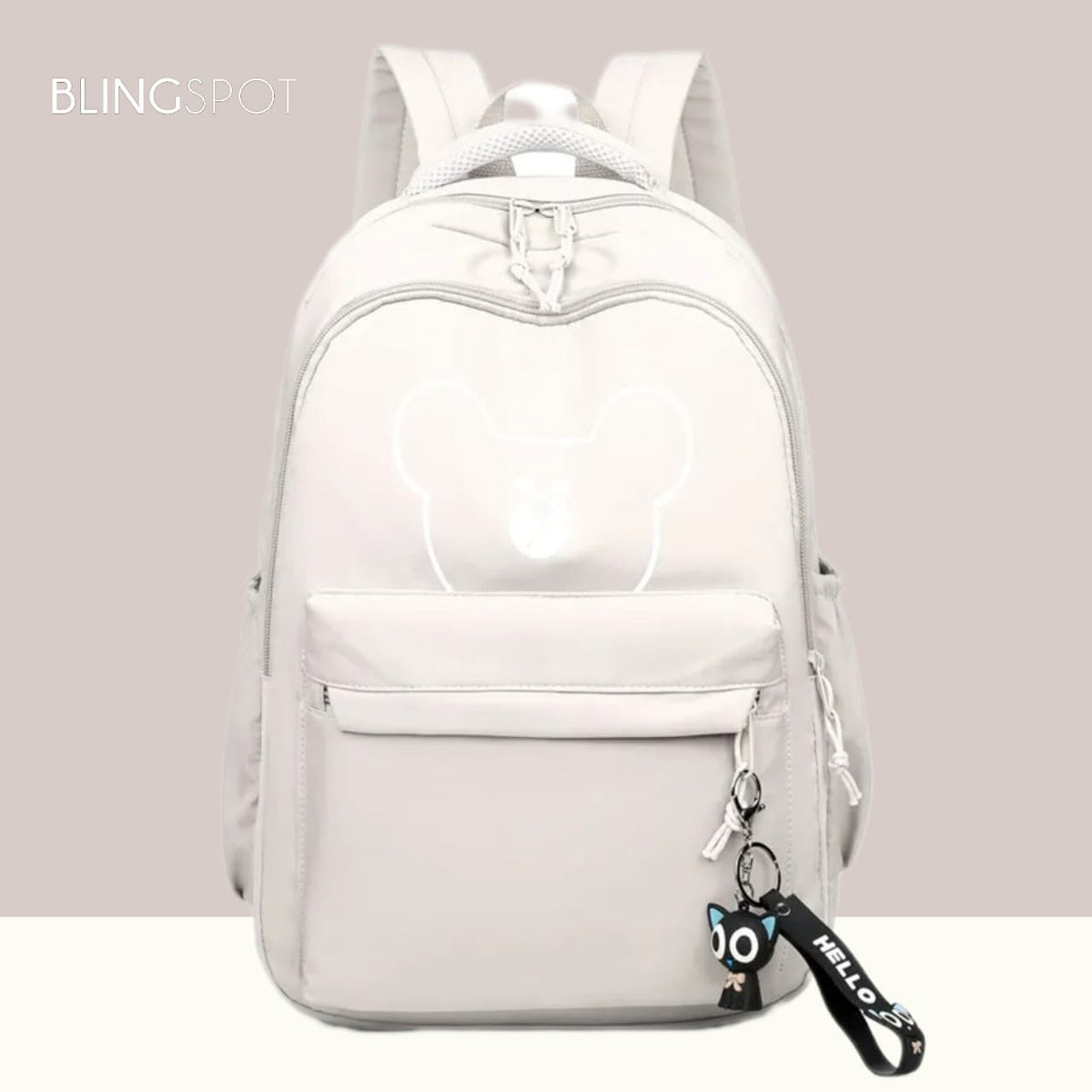 Bear Face Light Beige - Backpack