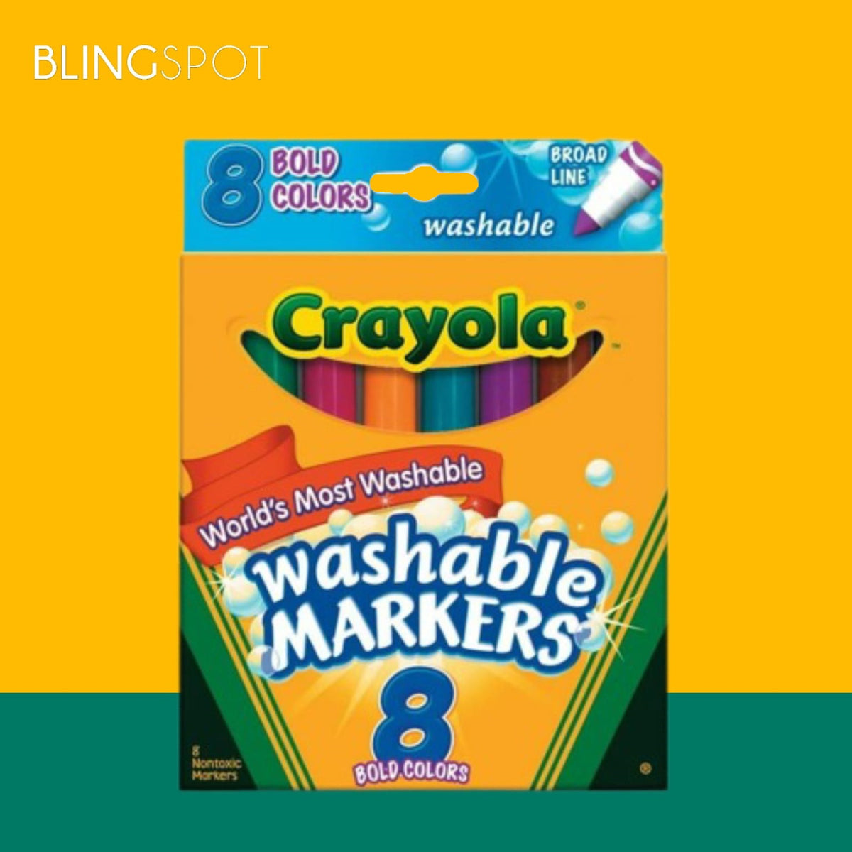 Crayola Markers Bold Colors Set Of 8 ( World&#39;s Most Washable )