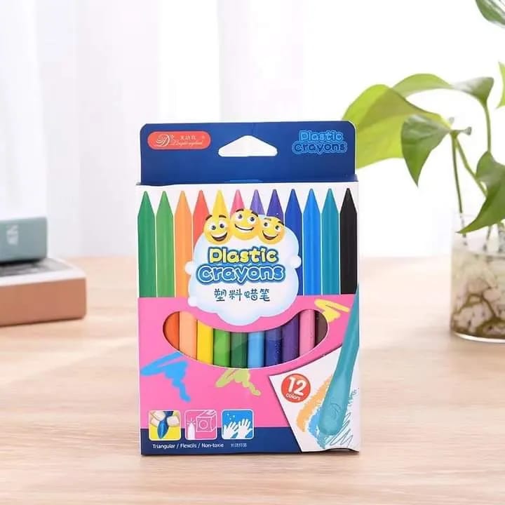 Dust Free Plastic Crayons Set Of 12
