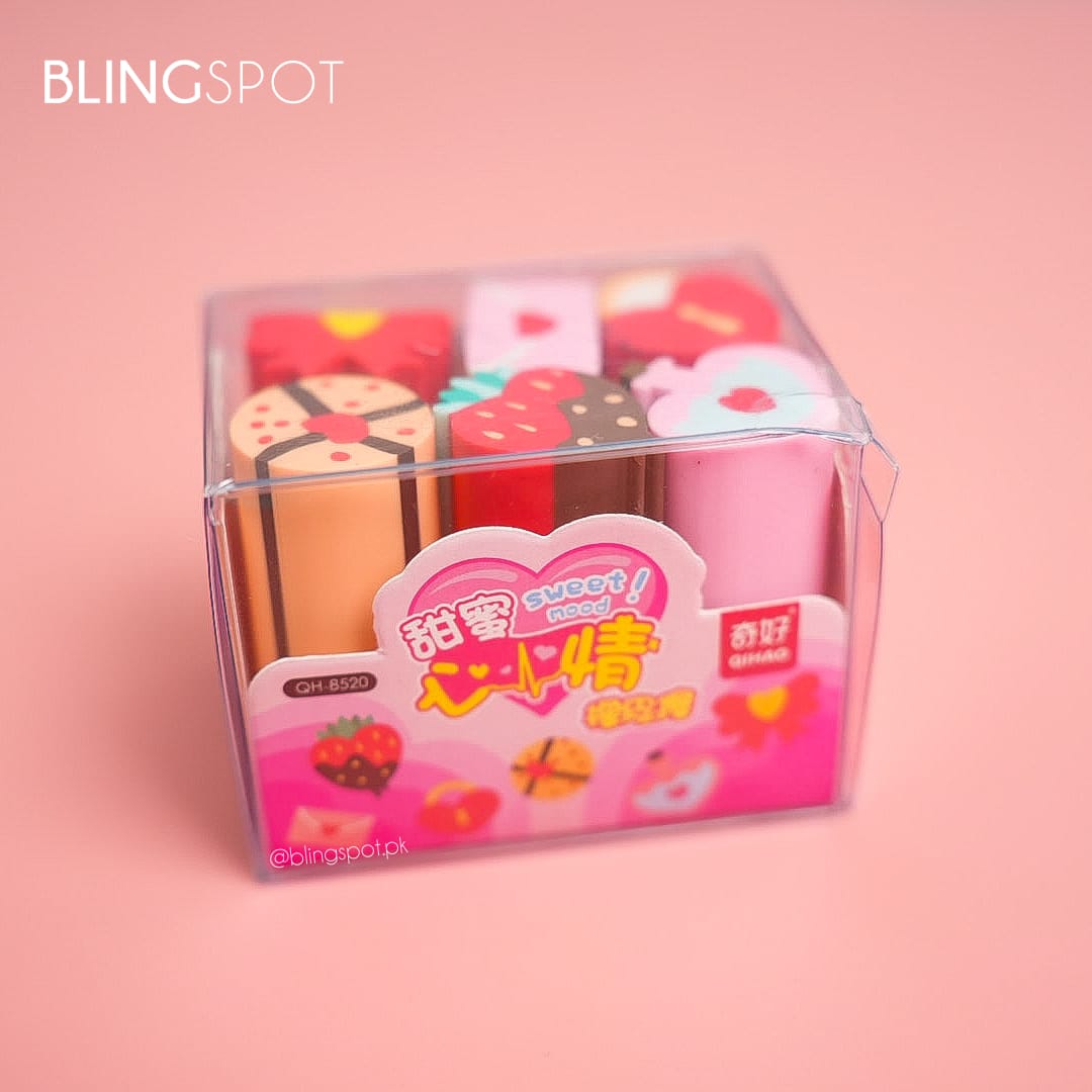 Sweet Love -  Eraser Set Of 6