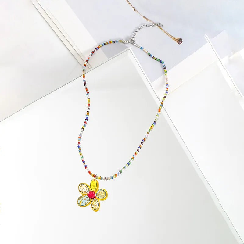 Multi Beads Necklace - Style 4