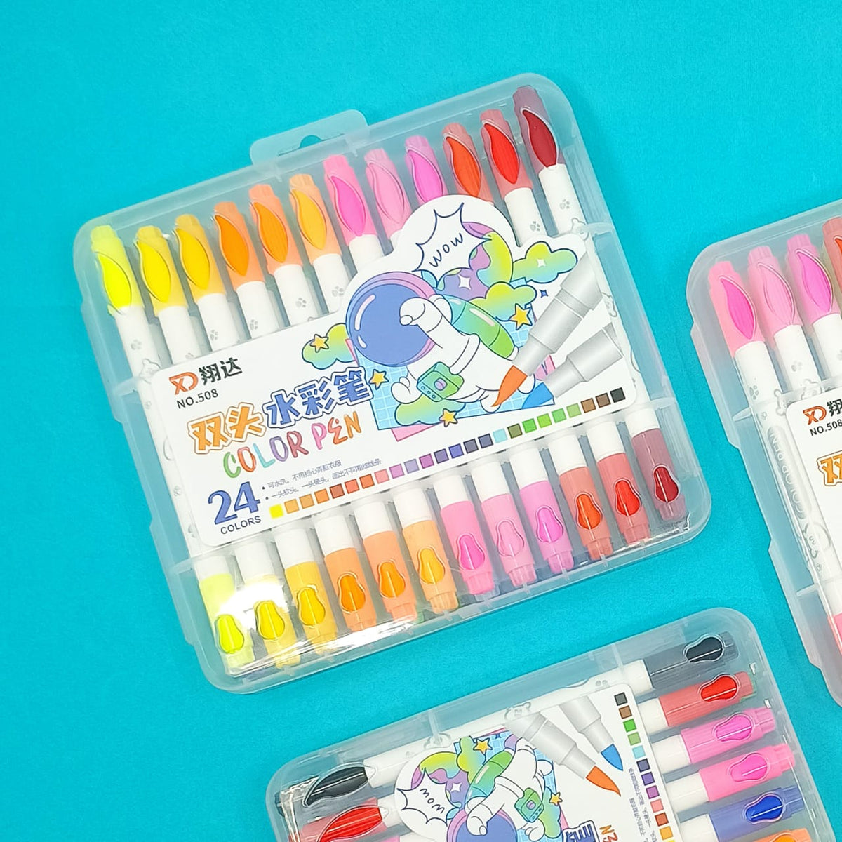 Color Pen Double Tip Markers ( 2in 1 ) - Set Of 12 / 18 / 24