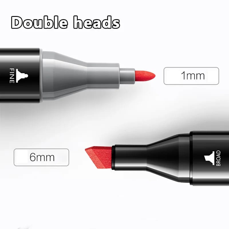Double Tip Markers ( 2in 1 ) - Set Of 24 - 36 - 48 - 60 - 80