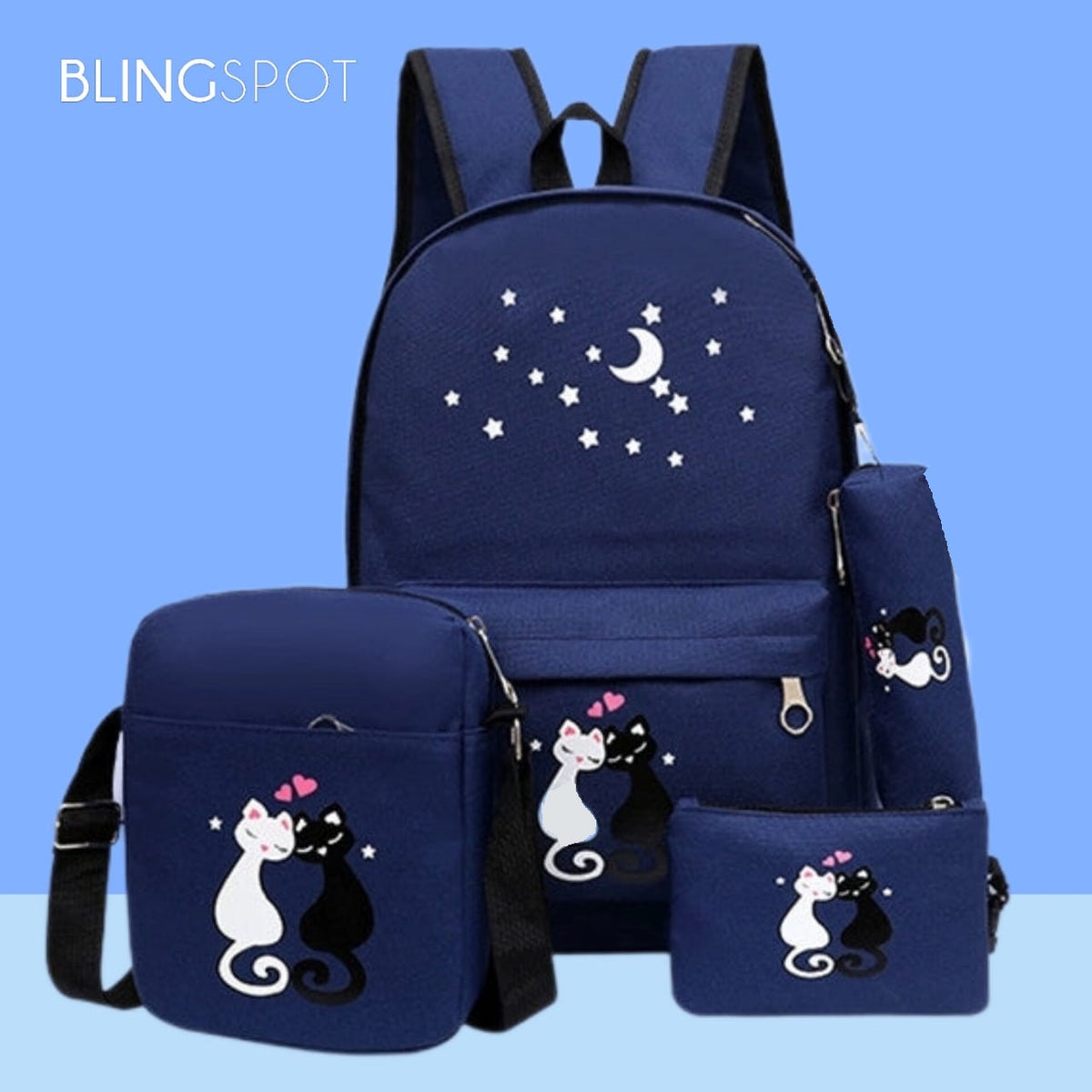 Cat Deep Blue - Backpack Set