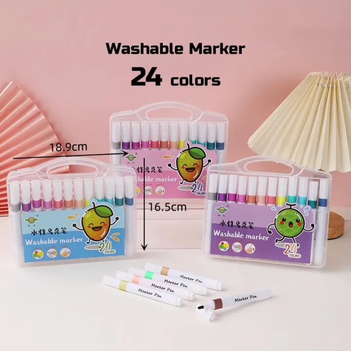 Washable Colors Markers - Set Of 12