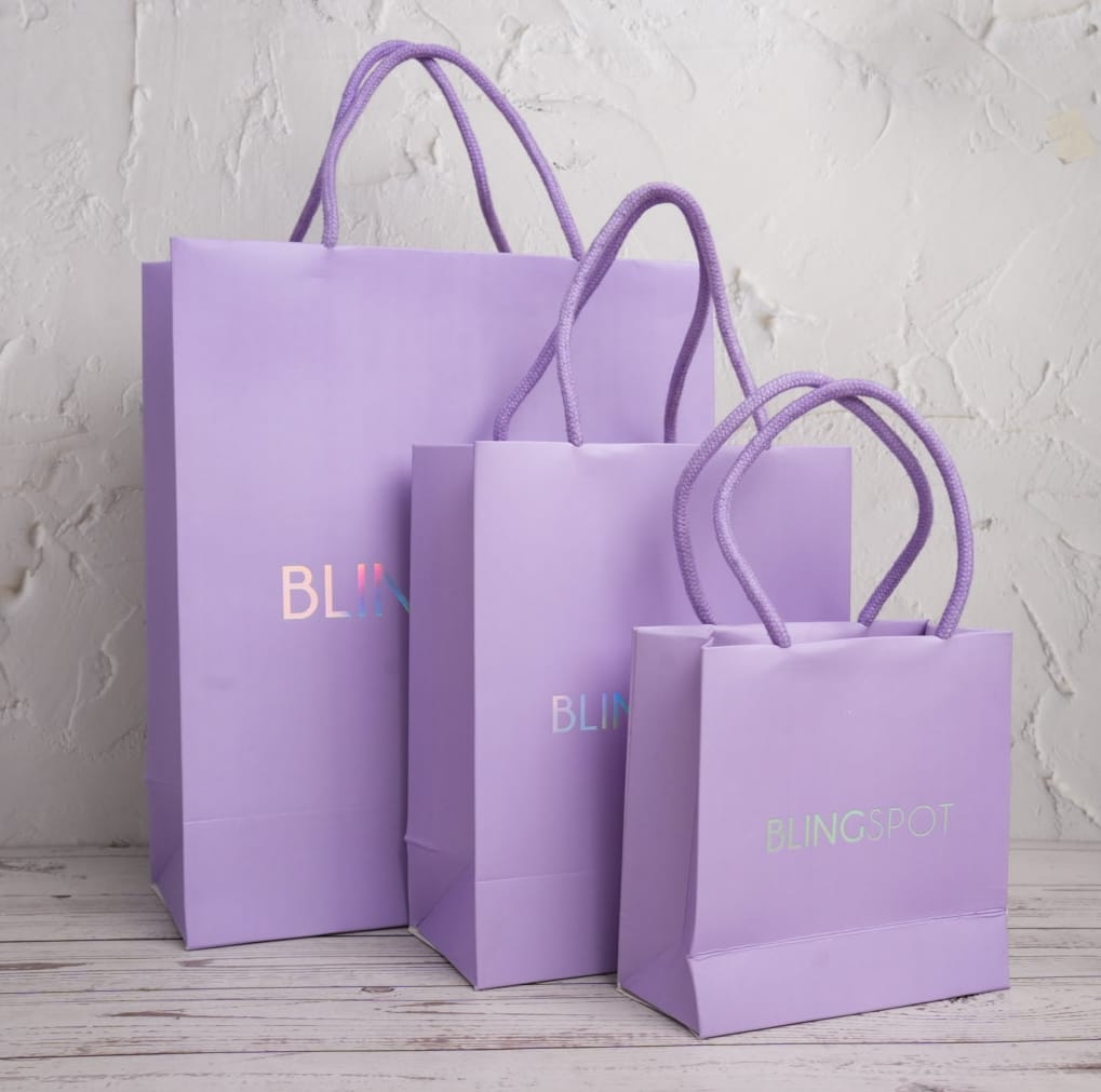 BLINGSPOT Lilac Silver Foiled - Gift Bags