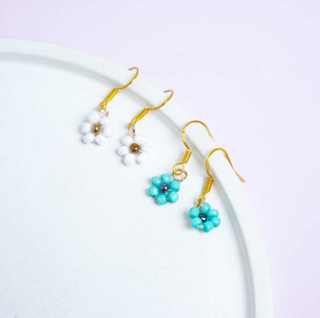 Bead Flowers Style 3 - Earrings