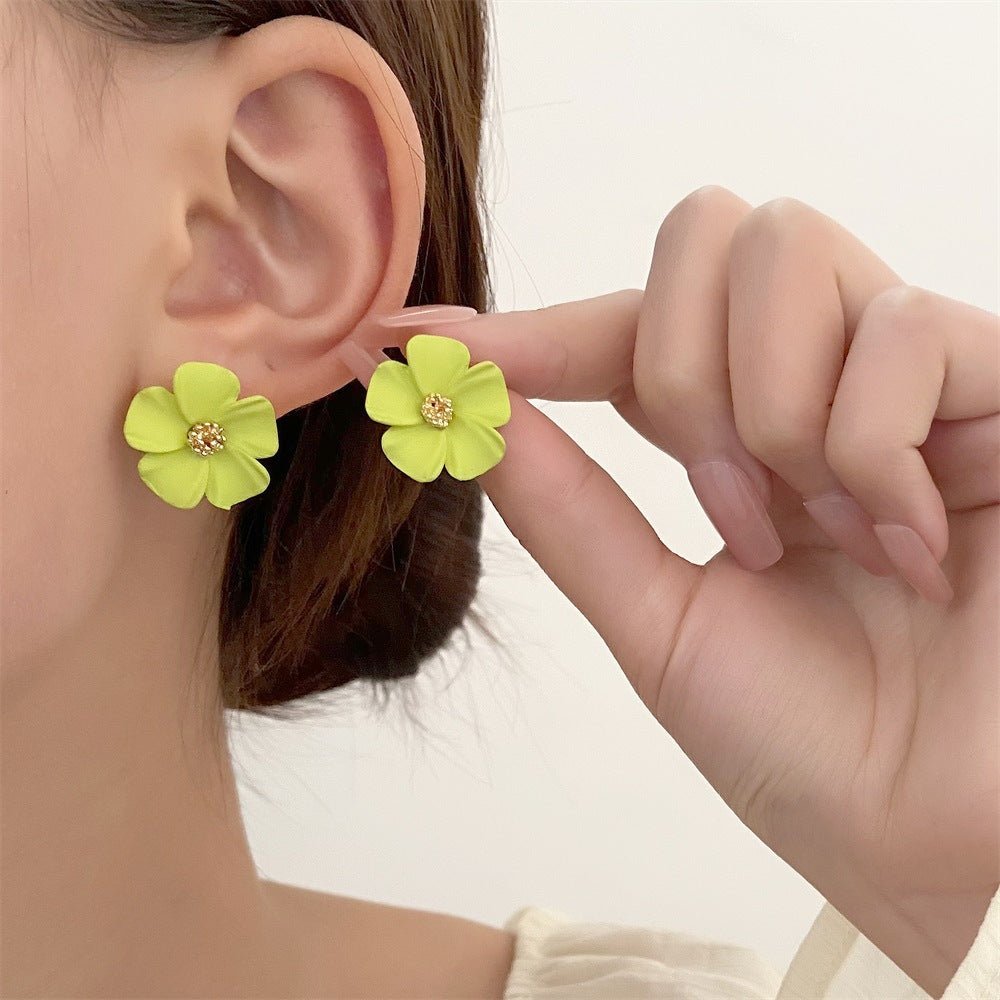 Colored Flowers - Earrings