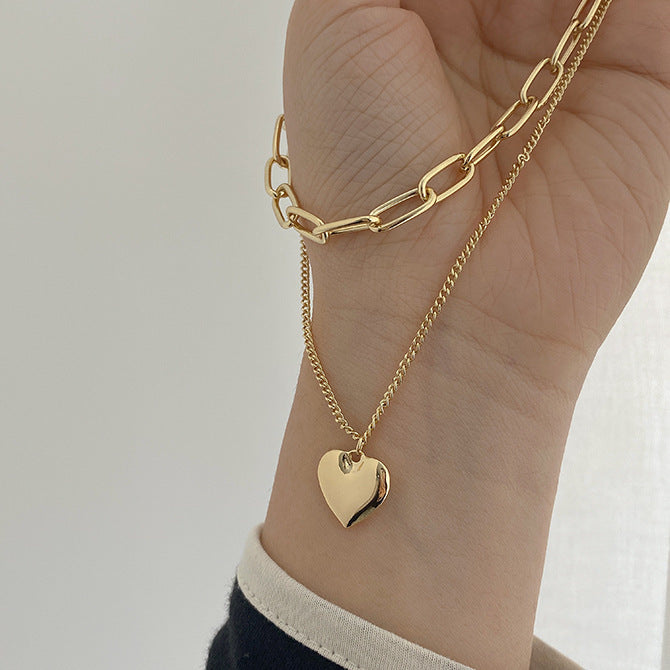 Heart Double layer Gold - Necklace
