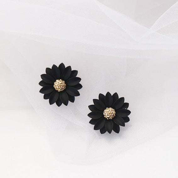 Black Flower - Earring Style 3