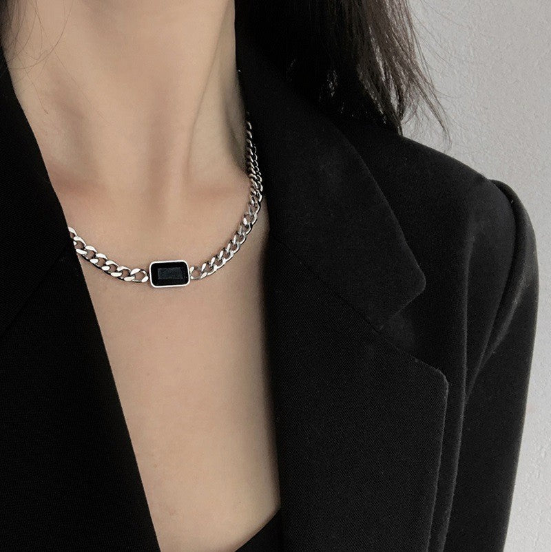 Black Stone Silver - Necklace