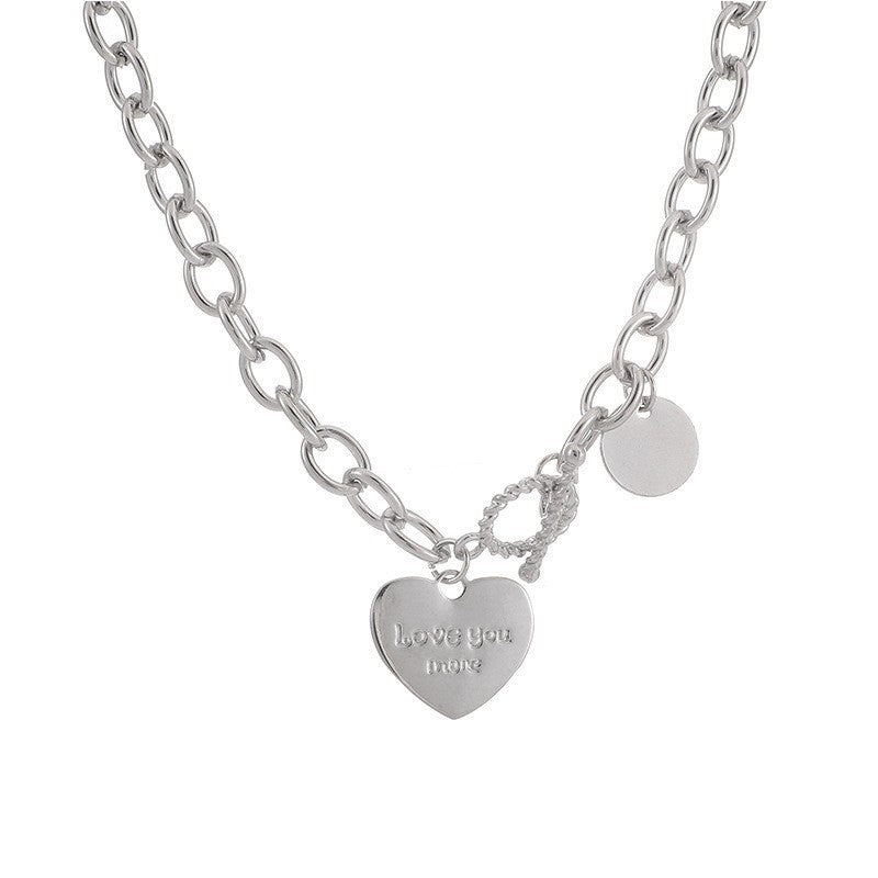 Silver Heart Charm - Necklace