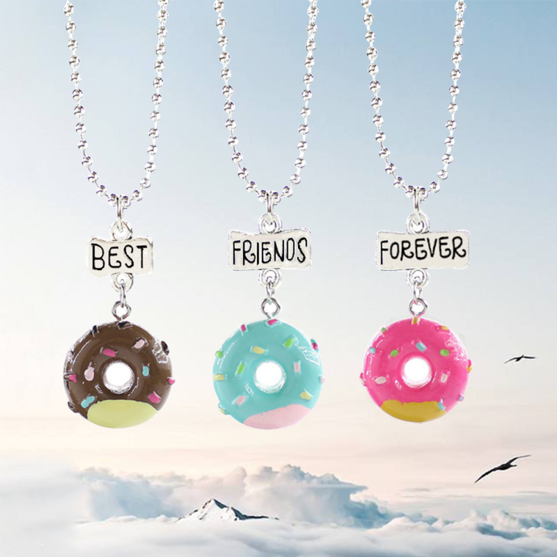 Best Friend Forever Donut - Necklace (BFF) Set of 3
