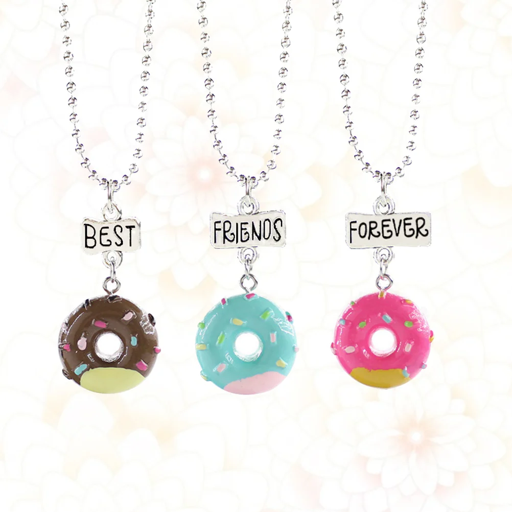 Best Friend Forever Donut - Necklace (BFF) Set of 3