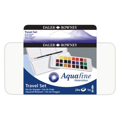 Daler Rowney - Aquafine Watercolor Travel Plastic Box Set