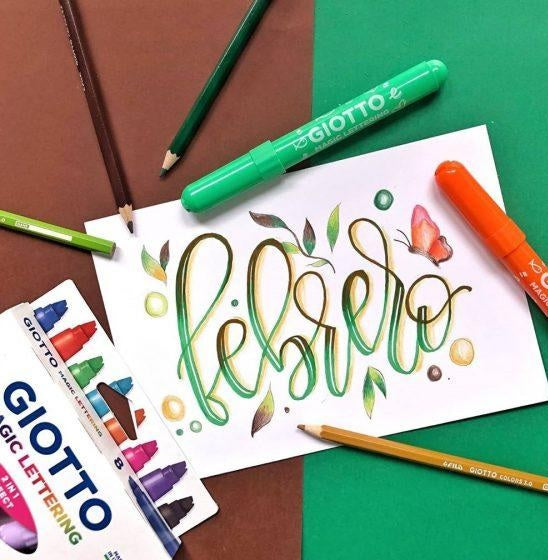 Giotto Magic Lettering Color Marker Pack Of 8 - The Blingspot Studio