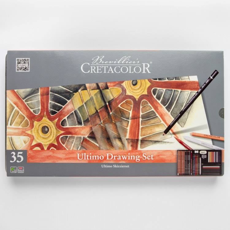 Cretacolor Ultimo Drawing Set Of 35 Pcs In Tin Box.