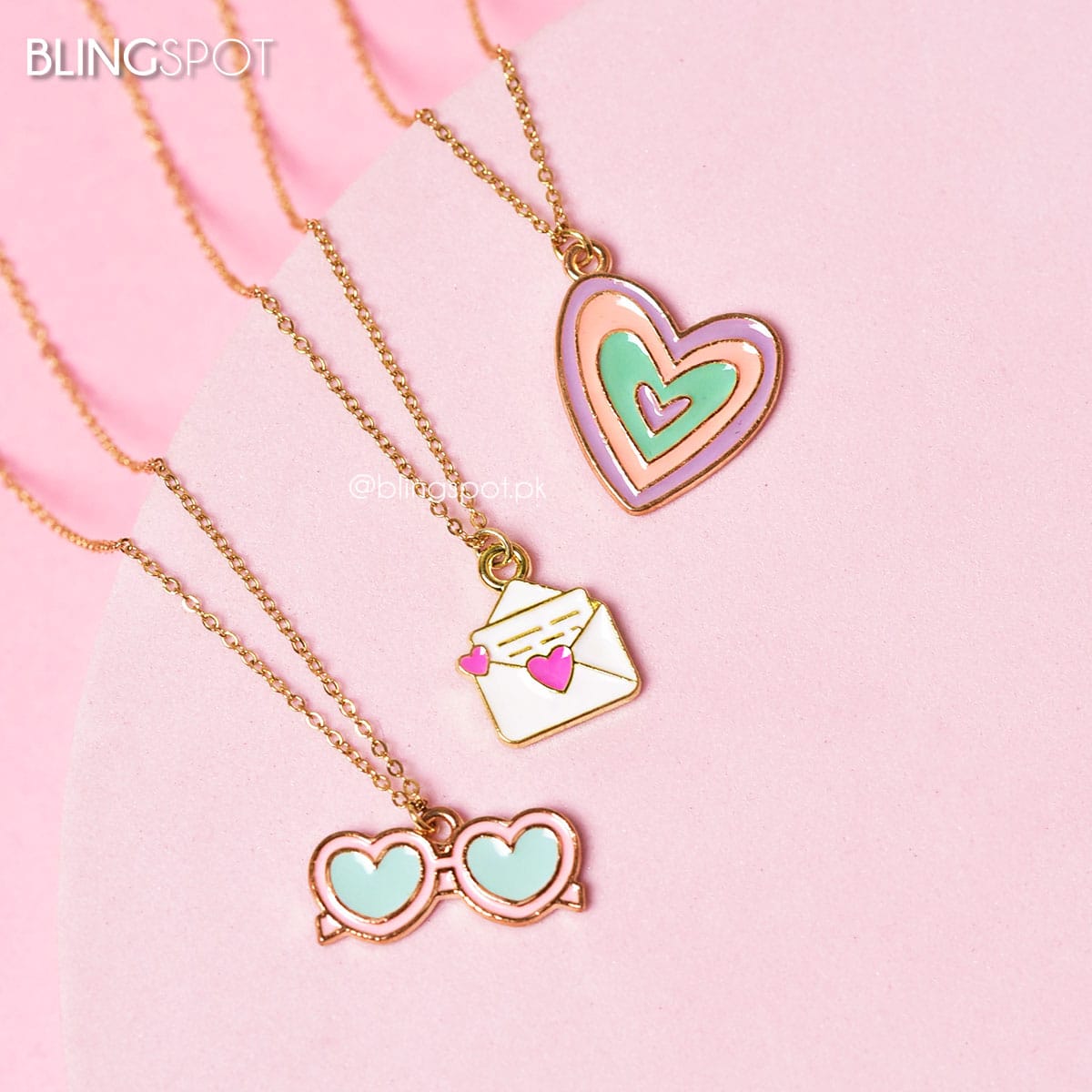 Rainbow Heart Necklace – The Blingspot Studio