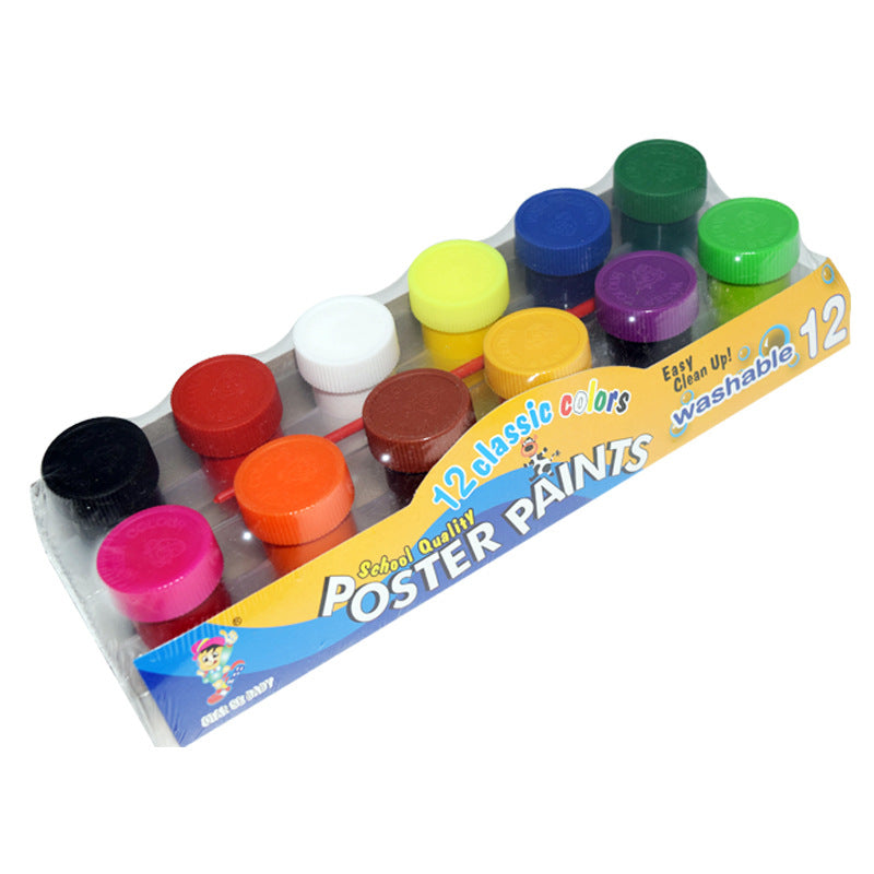 Keep Smiling  Kids Poster Paints 12 Washable Classic Colors