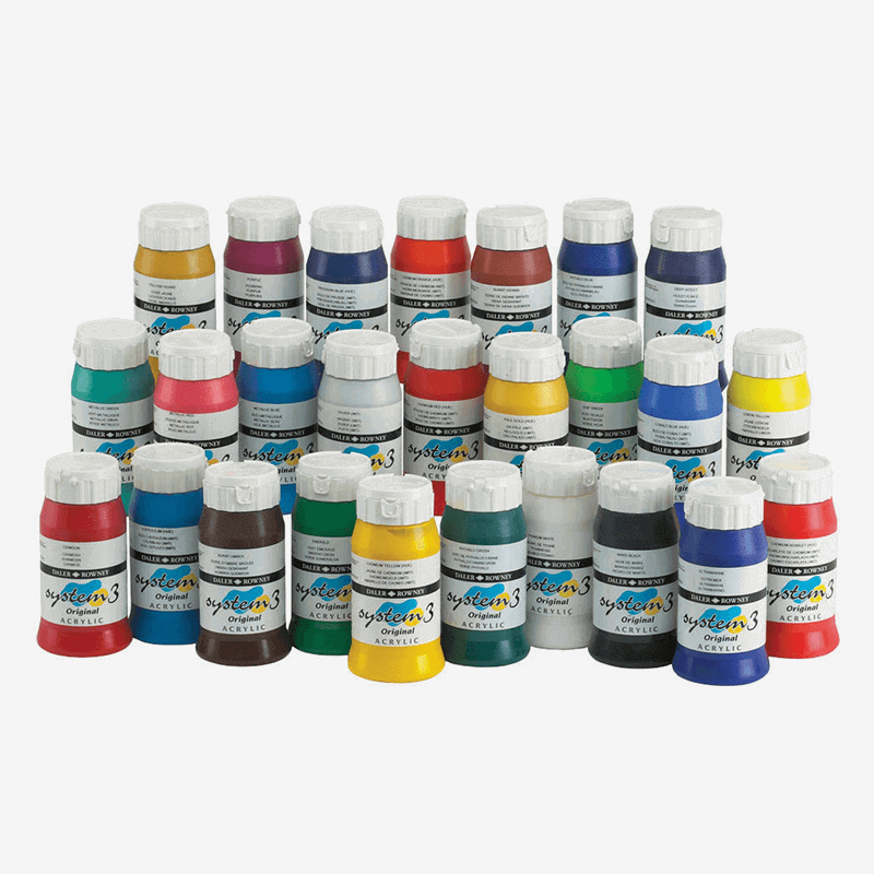 Daler Rowney System 3 Acrylic Jars 250ml – Artist Quality