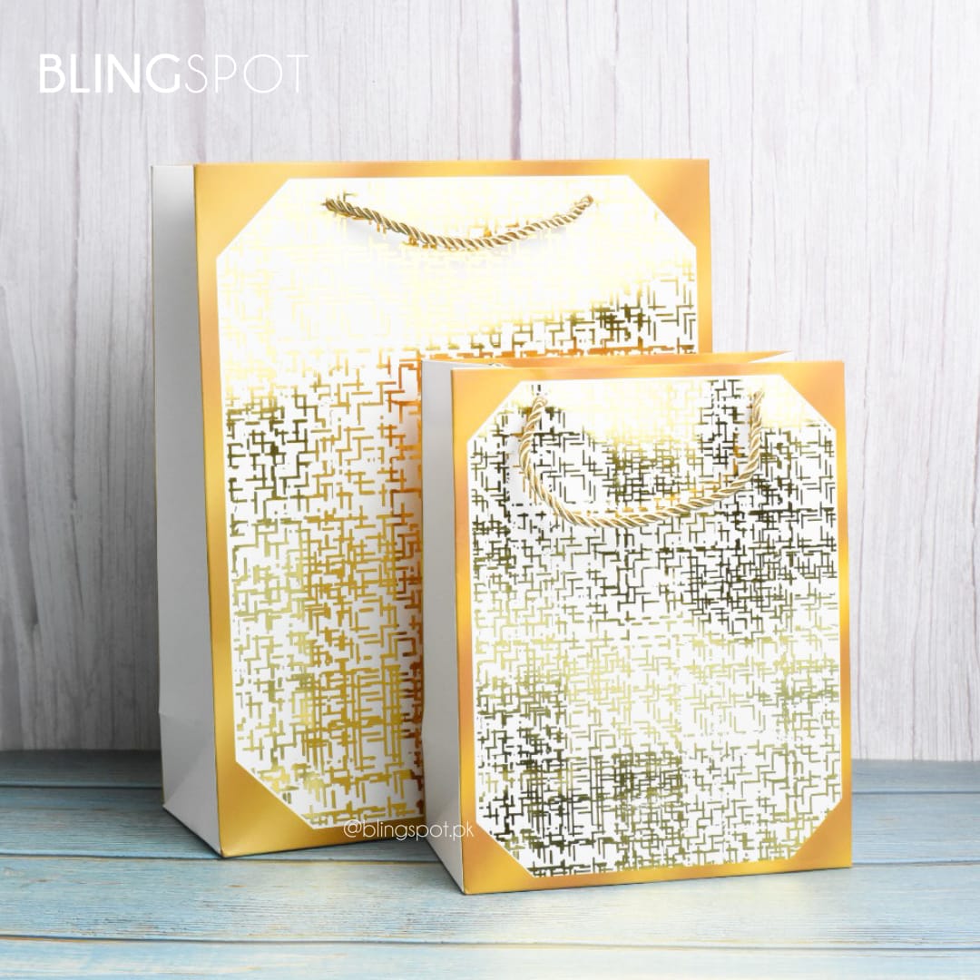 Gold Foil Grid Texture Style 2 - Gift Bag