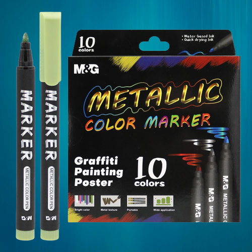 Metallic Marker Pens, XSG markers Set of 10 Colors Metallic Permanent  Markers