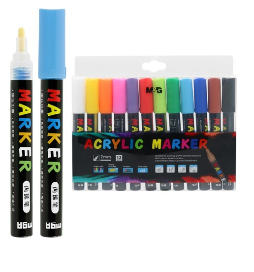 (NET)M&G Acrylic Marker Set / 12 colors