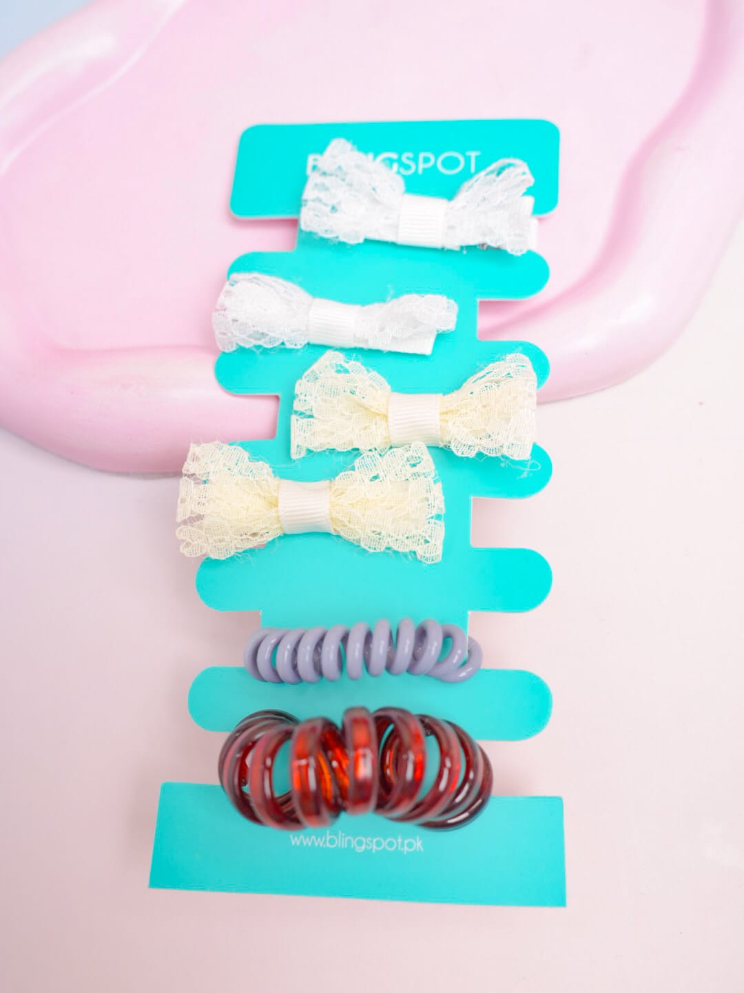 Pastel Bow Clips &amp; Hair Ties - Hair Accessories Style 2