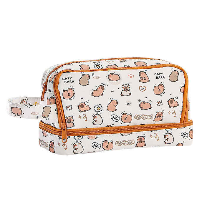 Capybara Stationery Organizer Brown - Zipper Pouch