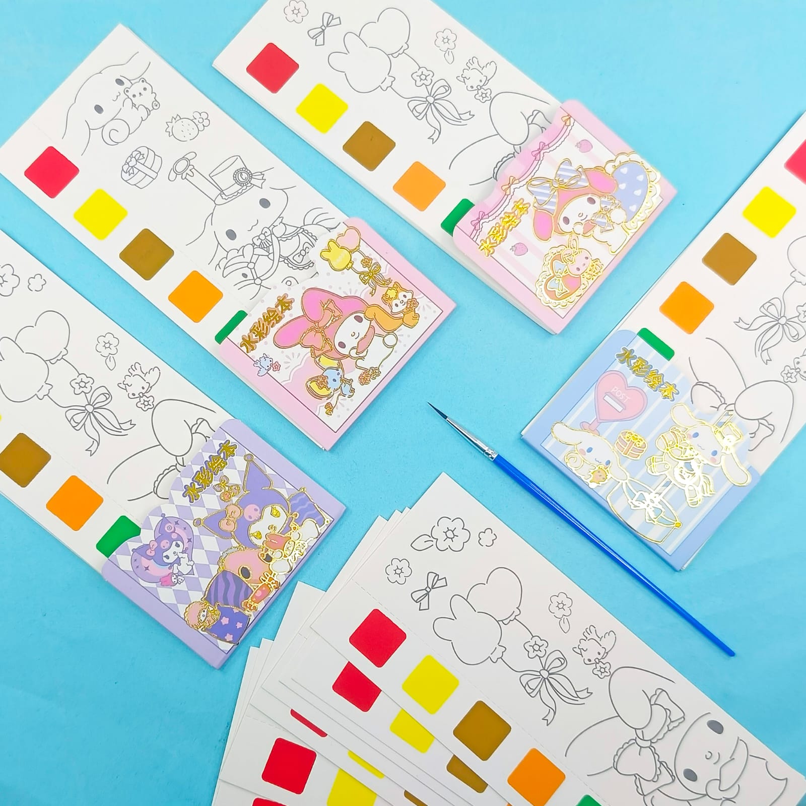 Sanrio Watercolor Note Pad - Painting Set