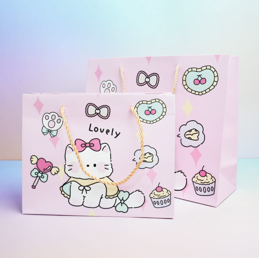 Lovely Cute Kitten Pink - Gift Bag