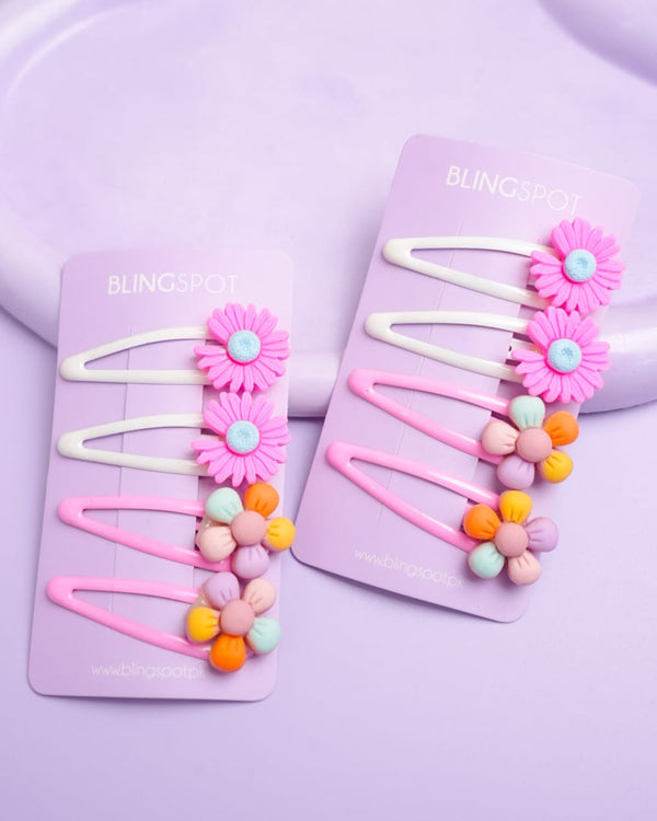 Snap Clips - Hair Clip Set Of 4 - Style 7