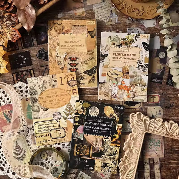 Old Wood Floats Series Book  - Stickers Sheets Set Of 20