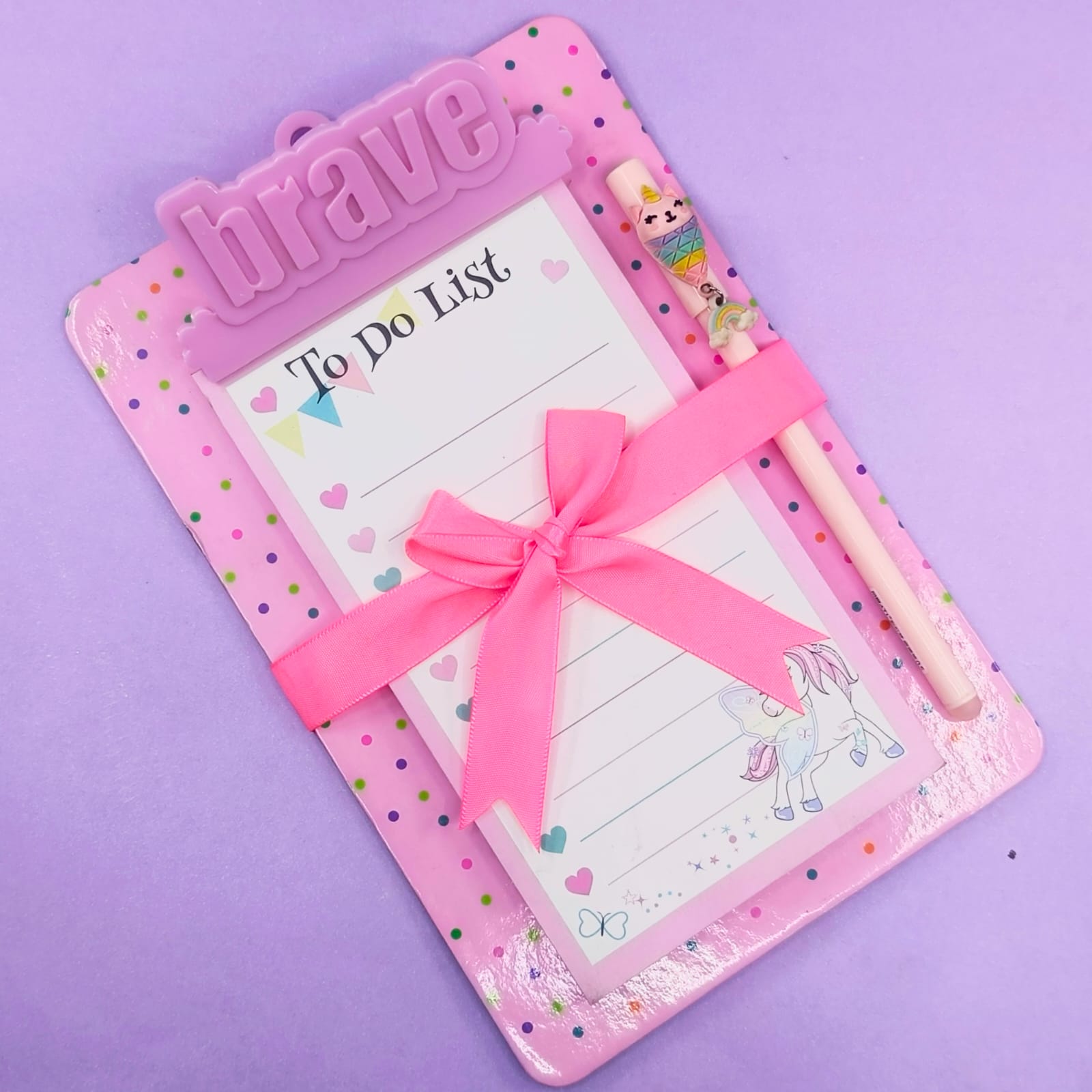 Unicorn Clipboard Notepad - Stationery Set