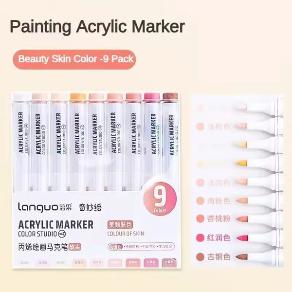 Color Studio Painting  Acrylic Marker  Style 1 - Set Of 9