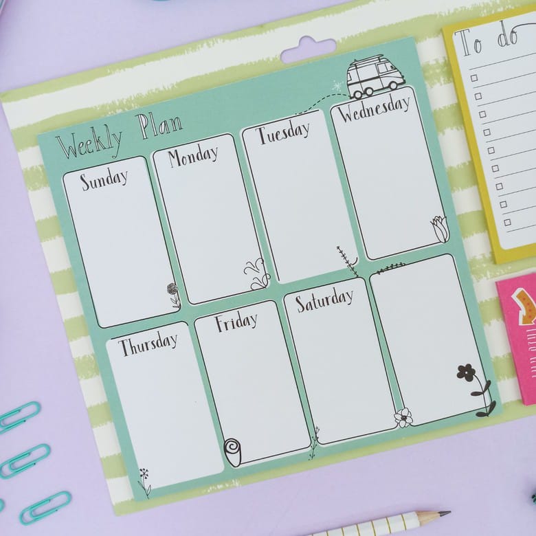 Weekly Plan Sticky Note Set Of 6 - Style 1