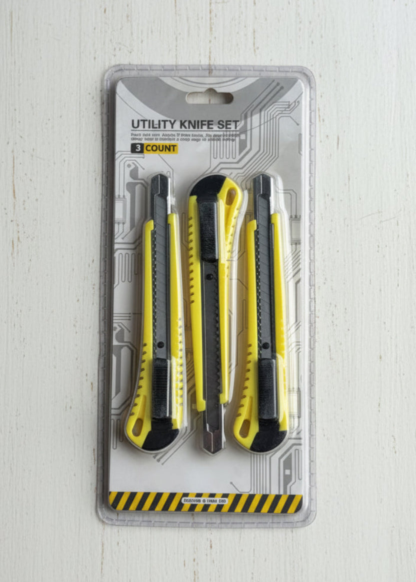 Black & Yellow - Utility Cutter Set Of 3 – The Blingspot Studio