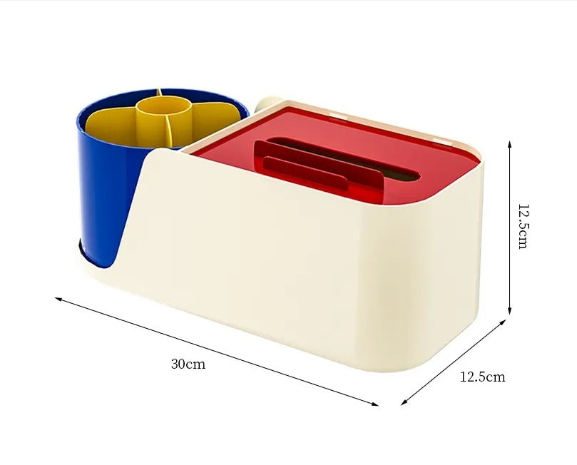360 Rotate Multifunctional - Stationery Organizer &amp; Desk Organizer - Tissue Box