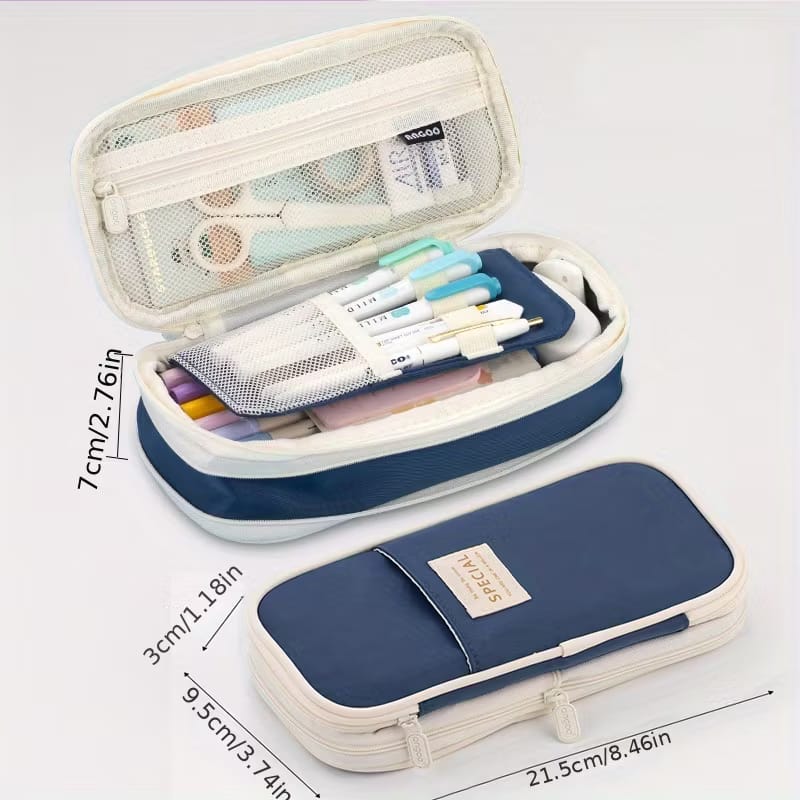 Macaron Color Stationery Organizer - Zipper Pouch