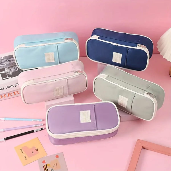 Macaron Color Stationery Organizer - Zipper Pouch