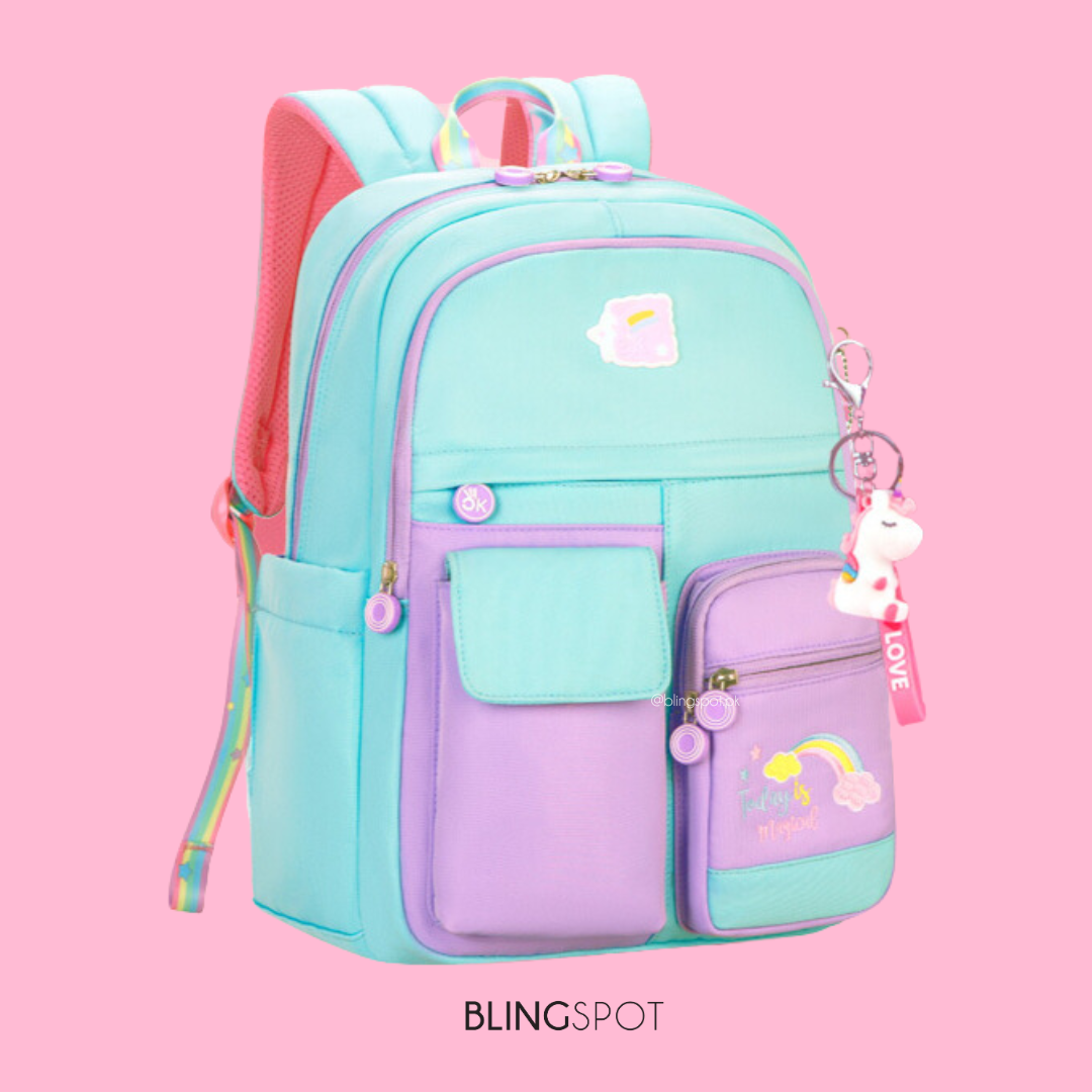 Blue & Purple Unicorn Rainbow - Backpack