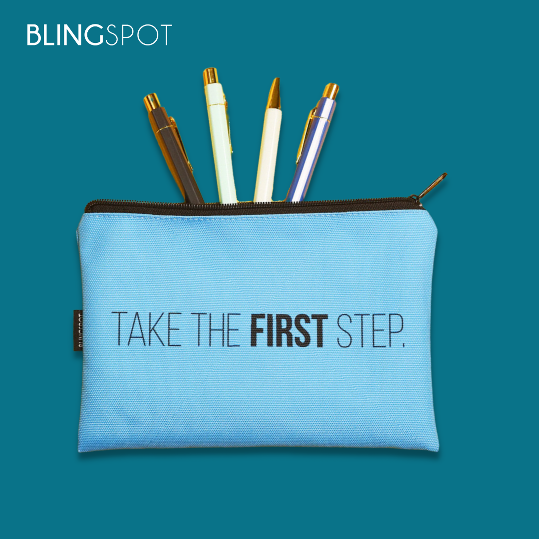 Take The First Step - Designer Zipper Pouch